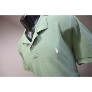 J Crew Casual Polo Shirt Short Sleeve Green Prep Mens Size Large